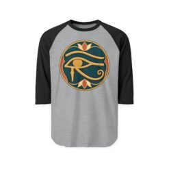 Eye of Horus - Unisex Raglan T-Shirt – Ancient Symbol, Sporty Style - Image 6