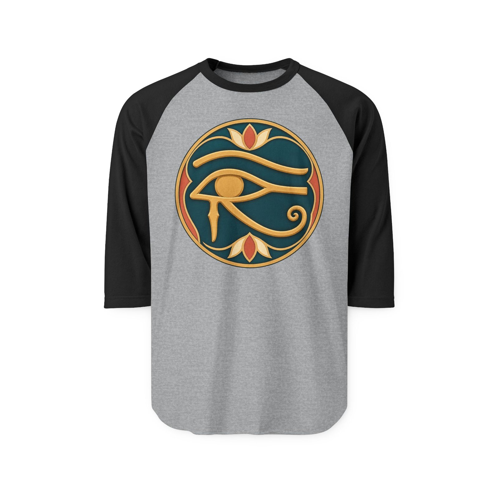 Eye of Horus - Unisex Raglan T-Shirt – Ancient Symbol, Sporty Style - Image 6