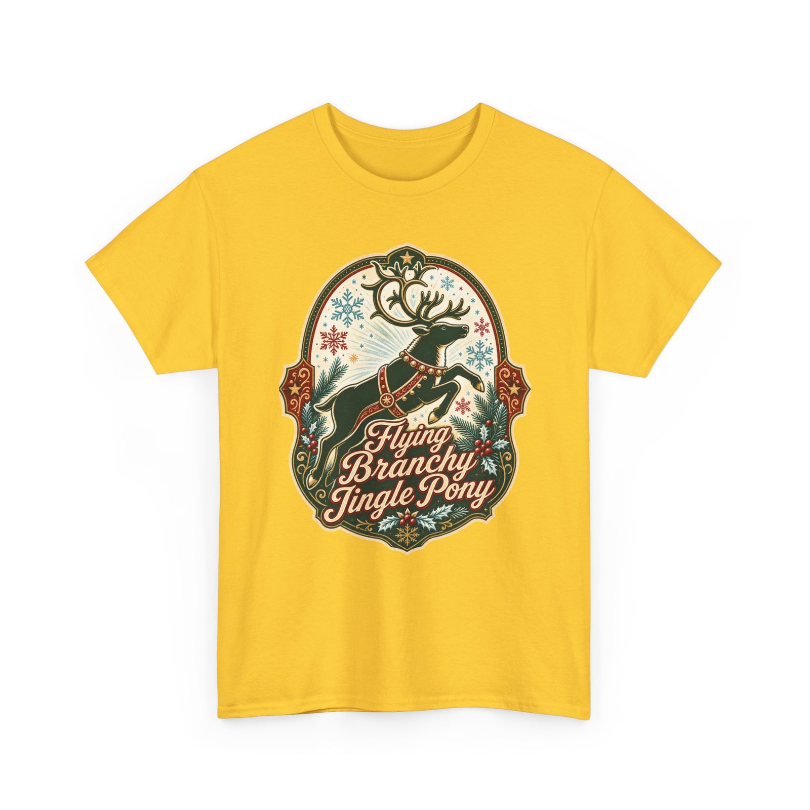 Flying Branchy Jingle Pony - Unisex T-Shirt – Reindeer Ridiculousness - Image 12