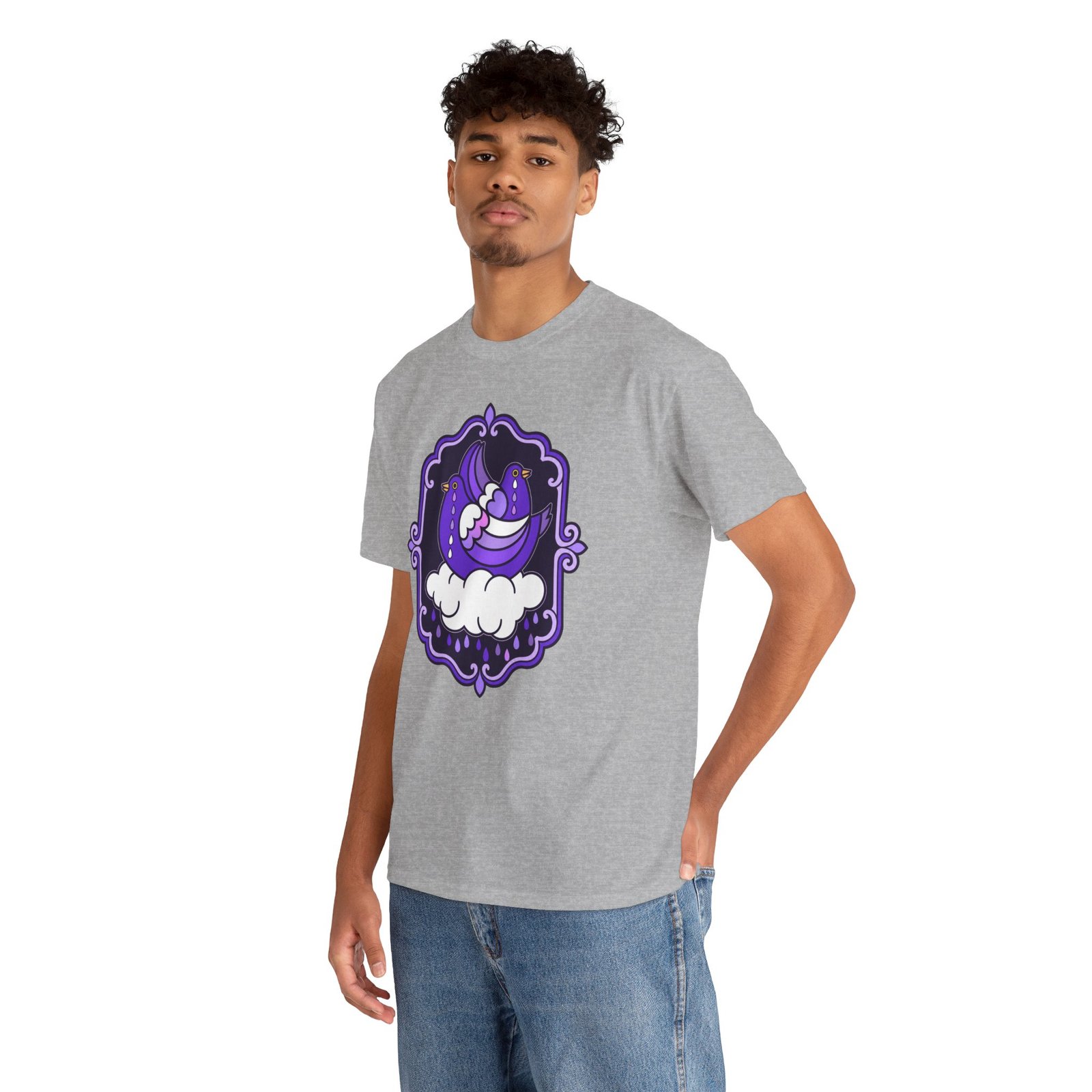 Purple Doves Crying – Unisex T-Shirt – Some Feelings Need No Explanation - Image 9