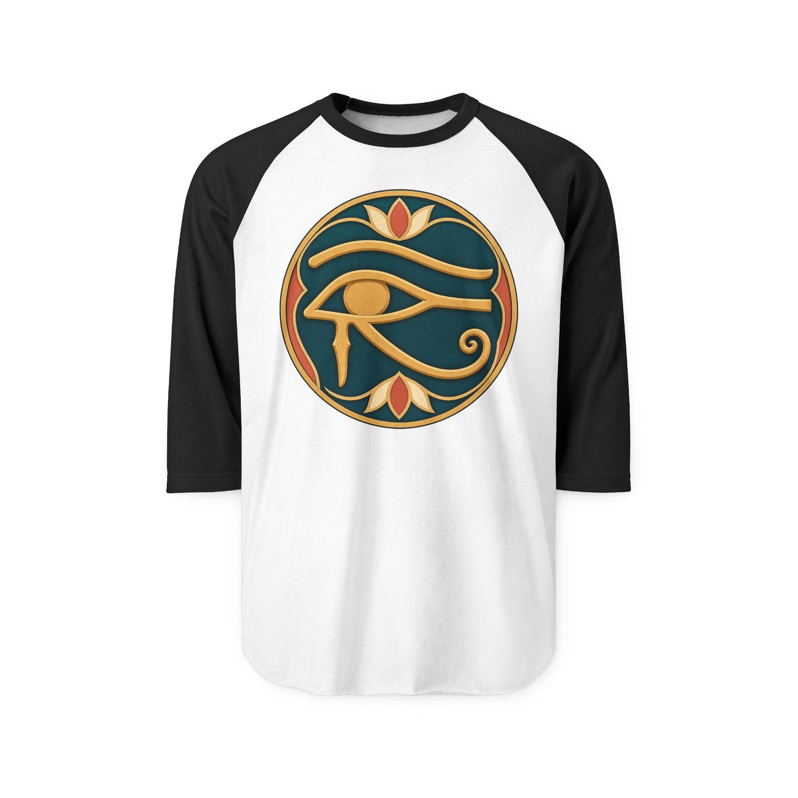 Eye of Horus - Unisex Raglan T-Shirt – Ancient Symbol, Sporty Style - Image 7