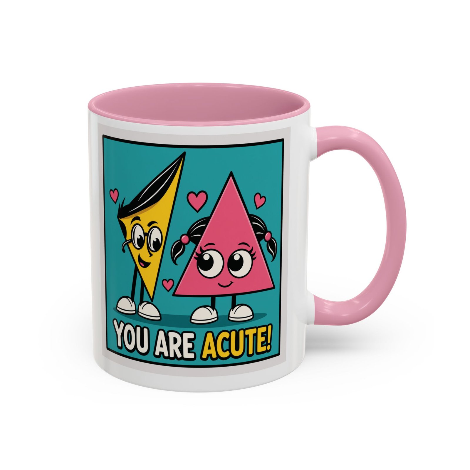 You Are Acute - Color Accent Mug – Funny Geometry, Math Pun - Teacher - Image 11