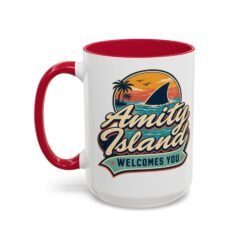 Amity Island Welcomes You – Color Accent Mug – Coffee With a Bite - Image 32