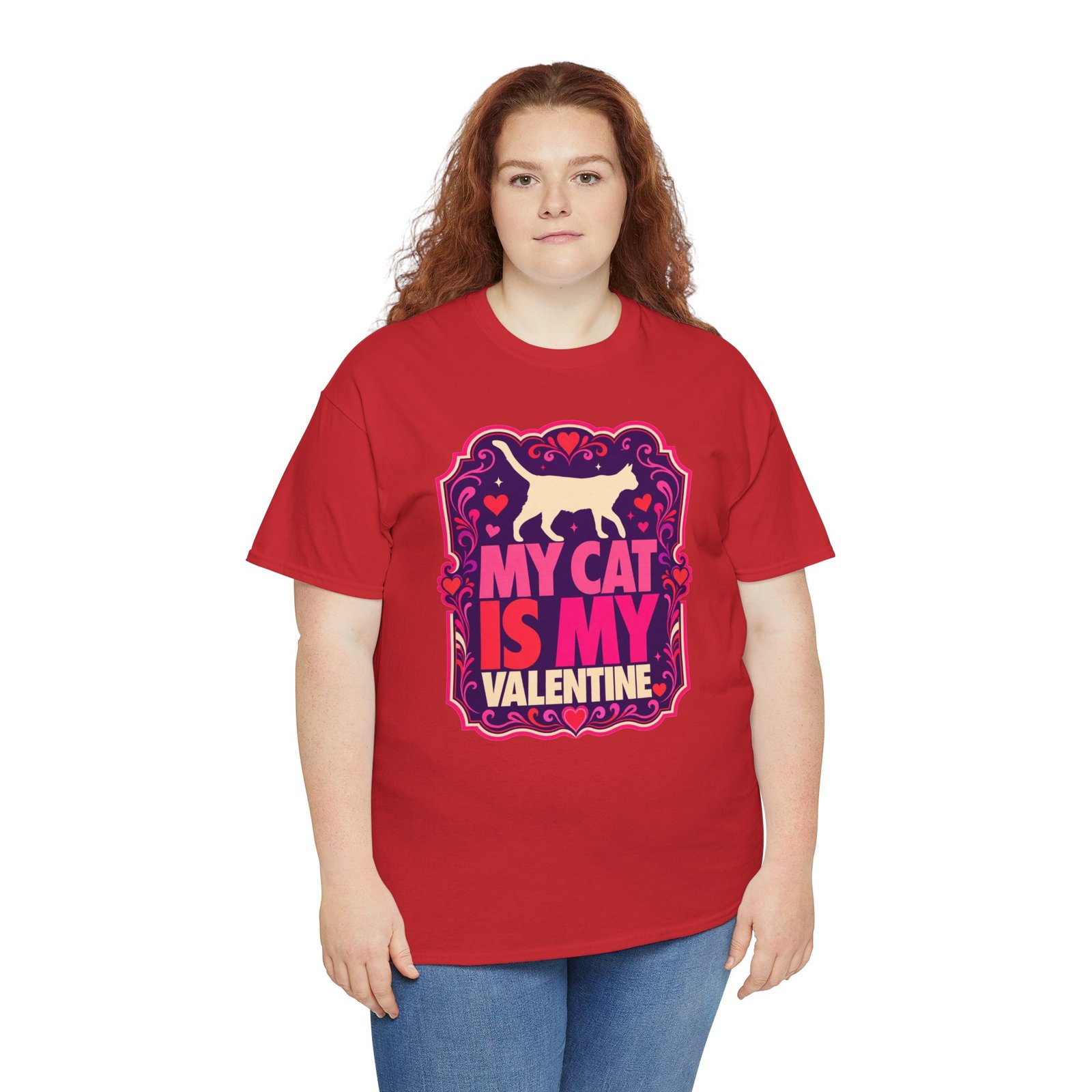 My Cat Is My Valentine - Unisex T-Shirt – True Love Has Whiskers - Image 4