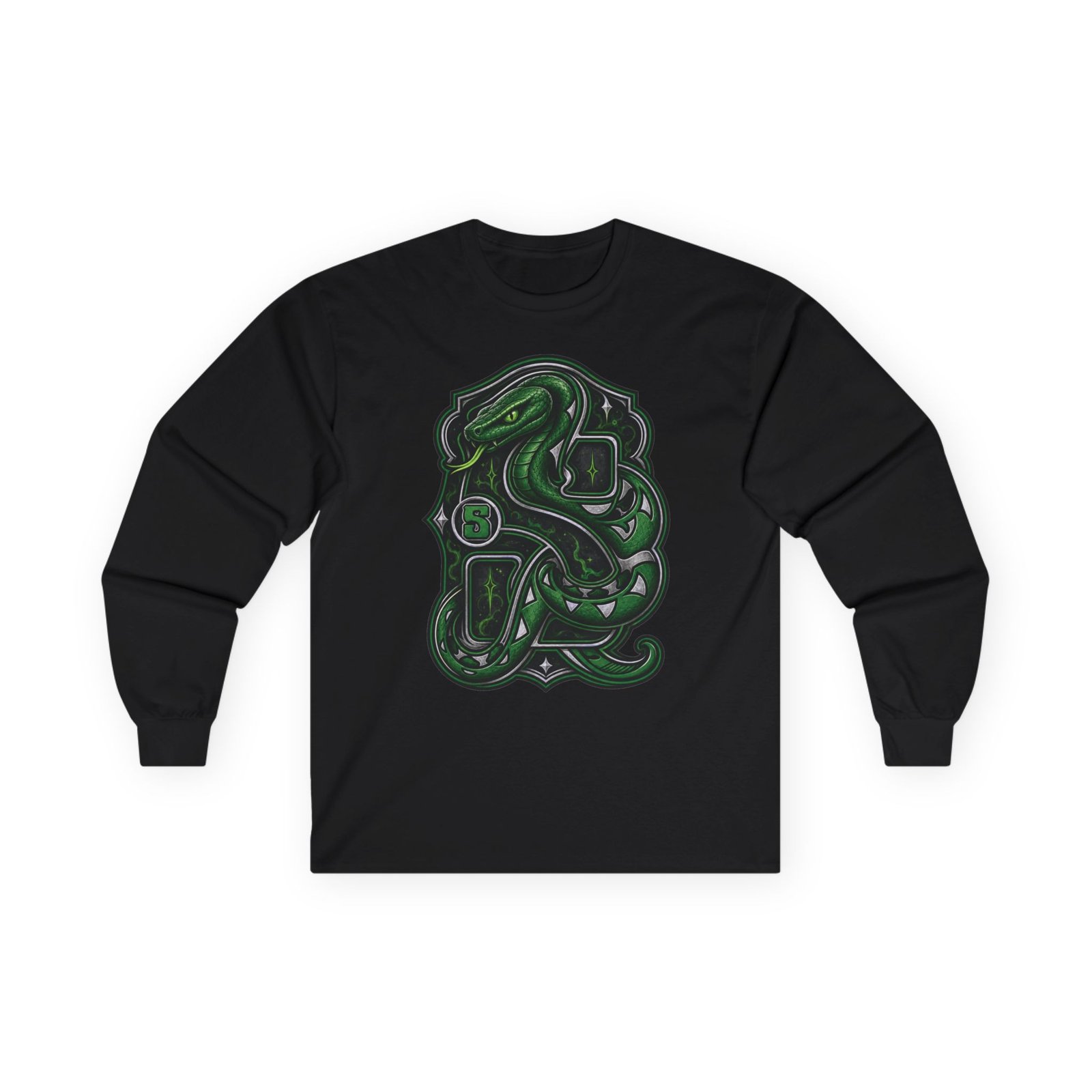 House of Snake – Ultra Cotton Long Sleeve T-Shirt – Wizarding School Ambition with a Clever Edge - Image 6
