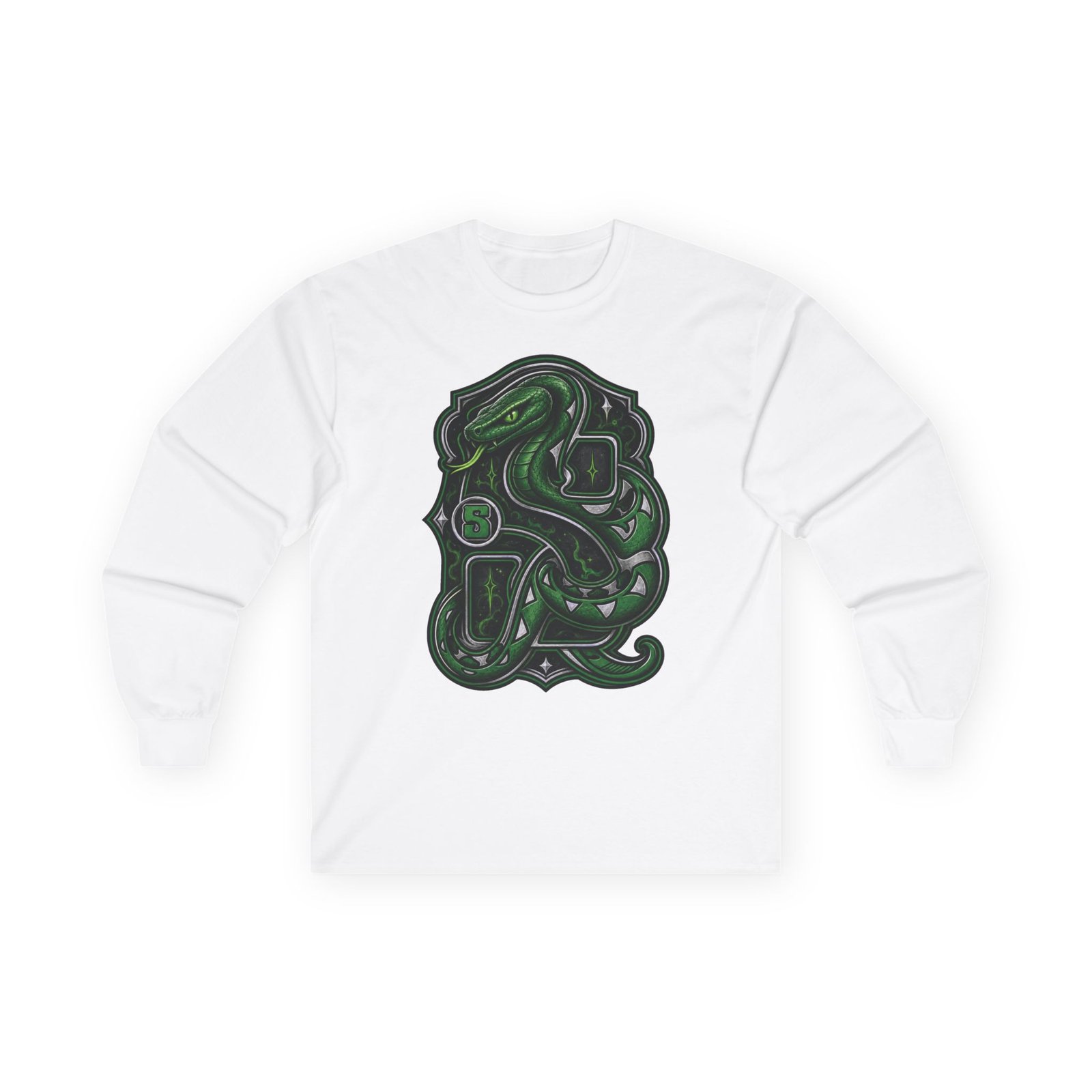 House of Snake – Ultra Cotton Long Sleeve T-Shirt – Wizarding School Ambition with a Clever Edge - Image 4