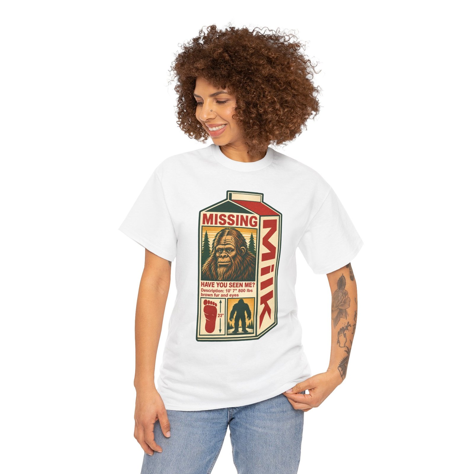 Missing Bigfoot – Unisex T-Shirt – Have You Seen This Sasquatch? - Image 2