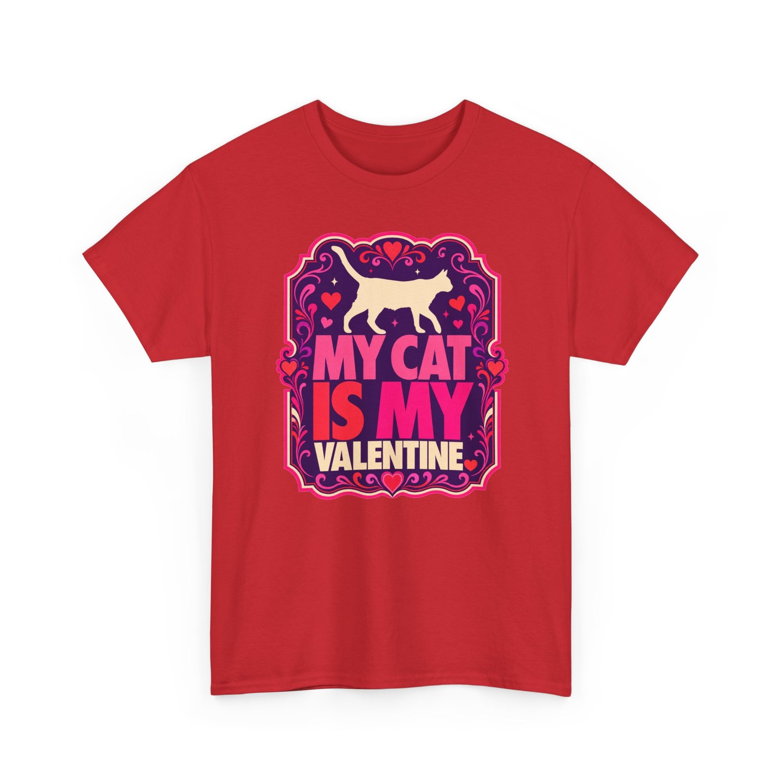 My Cat Is My Valentine - Unisex T-Shirt – True Love Has Whiskers