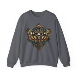 Death's-Head Moth - Unisex Sweatshirt – Dark Elegance - Image 16