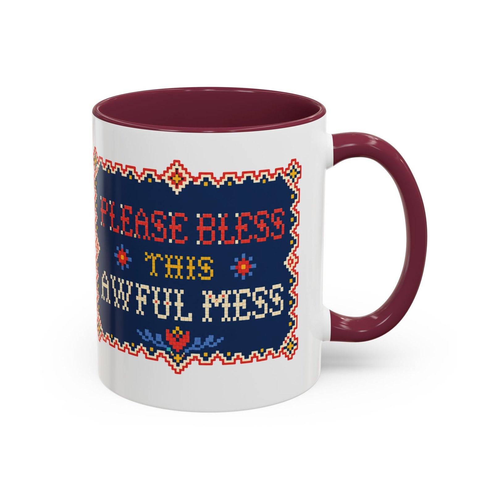 Please Bless This Awful Mess – 11oz or 15oz Accent Mug – Caffeine for Cozy Chaos - Image 17