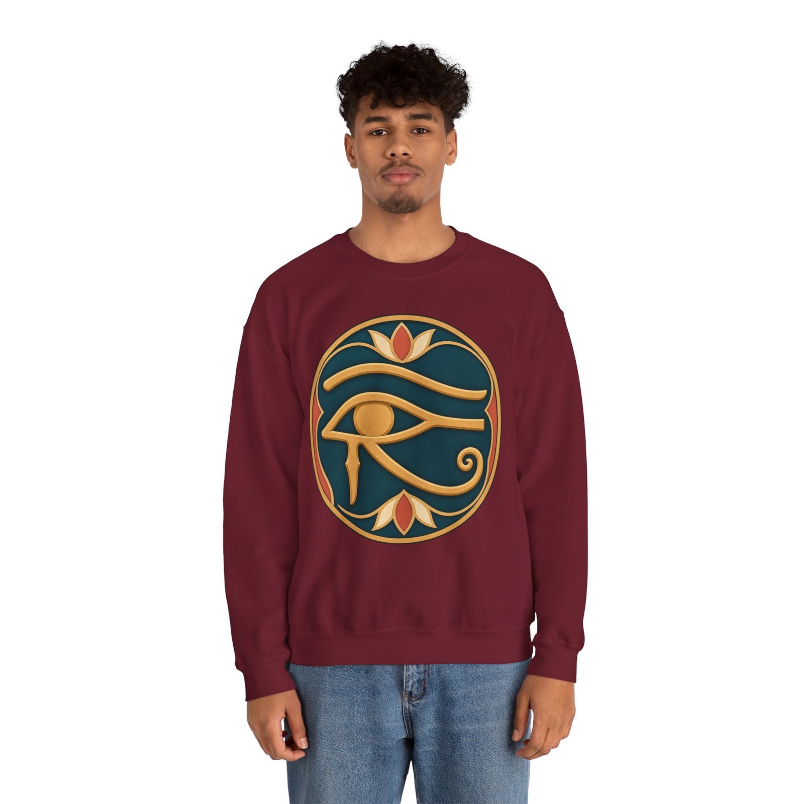Eye of Horus - Unisex Sweatshirt – Ancient Egyptian Symbol, Modern Comfort - Image 6