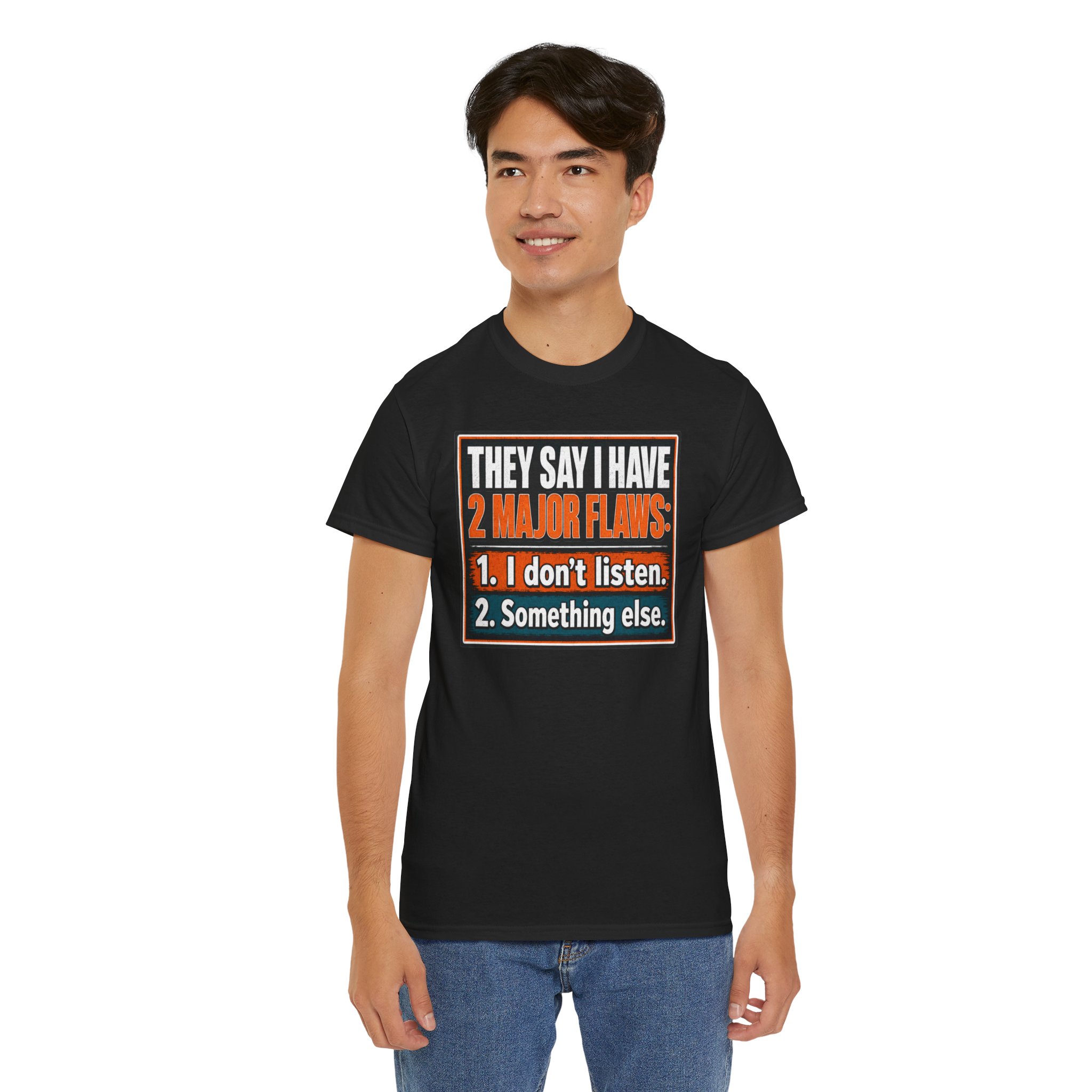 They Say I Have Two Major Flaws – Black Mug – Something About Listening - Image 5