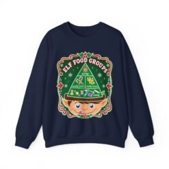Elf Food Groups – Unisex Sweatshirt – Cozy, Festive and North Pole Approved