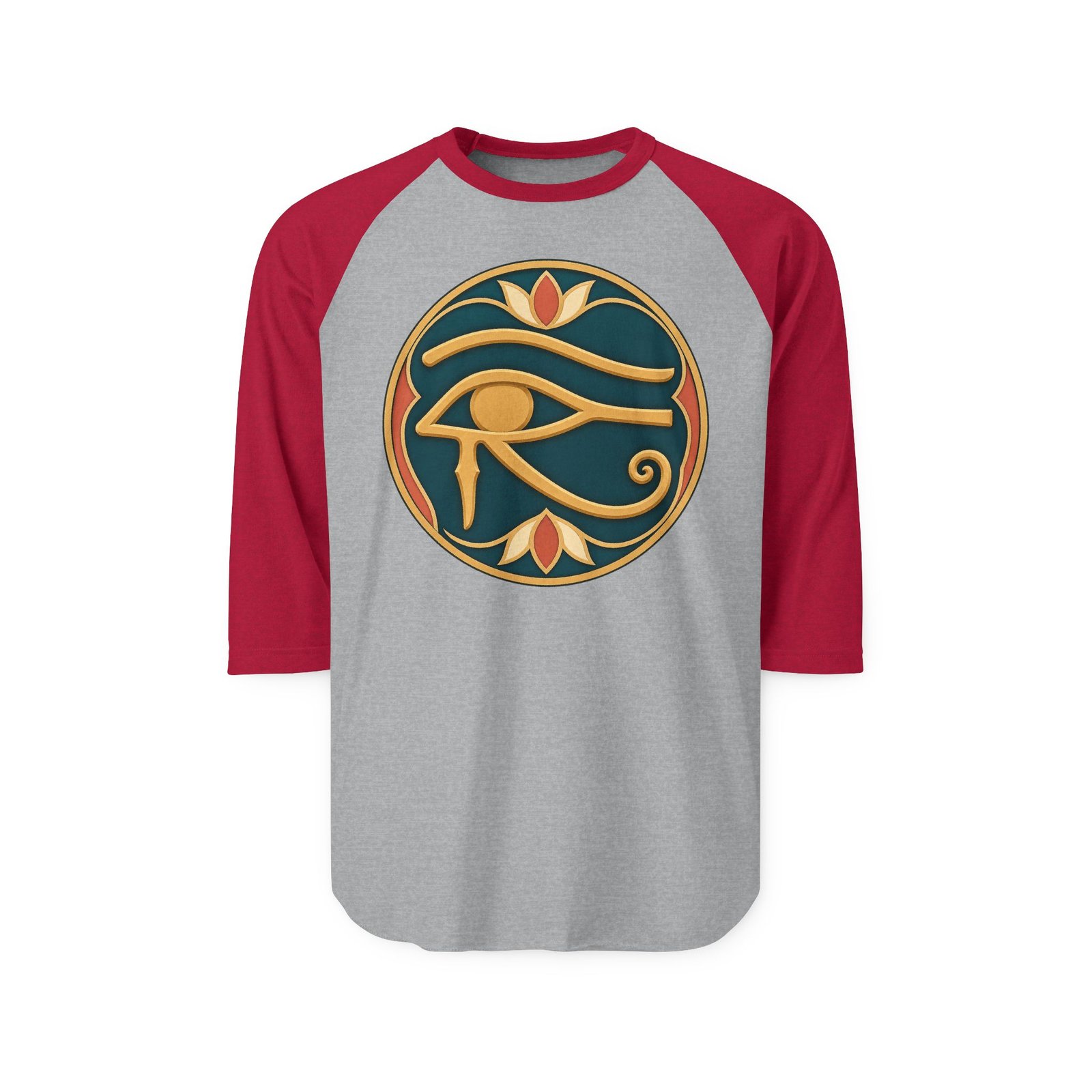 Eye of Horus - Unisex Raglan T-Shirt – Ancient Symbol, Sporty Style - Image 8