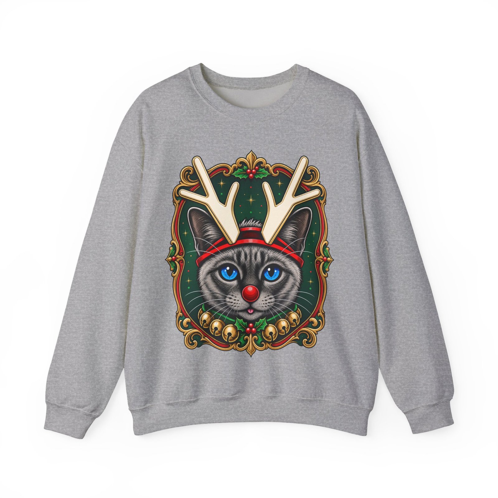 Rudolph Catmas Unisex Sweatshirt – Feline Festive, Reindeer Ready - Image 11