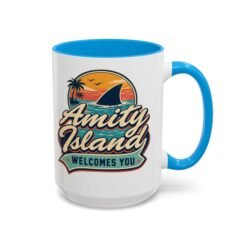 Amity Island Welcomes You – Color Accent Mug – Coffee With a Bite - Image 19
