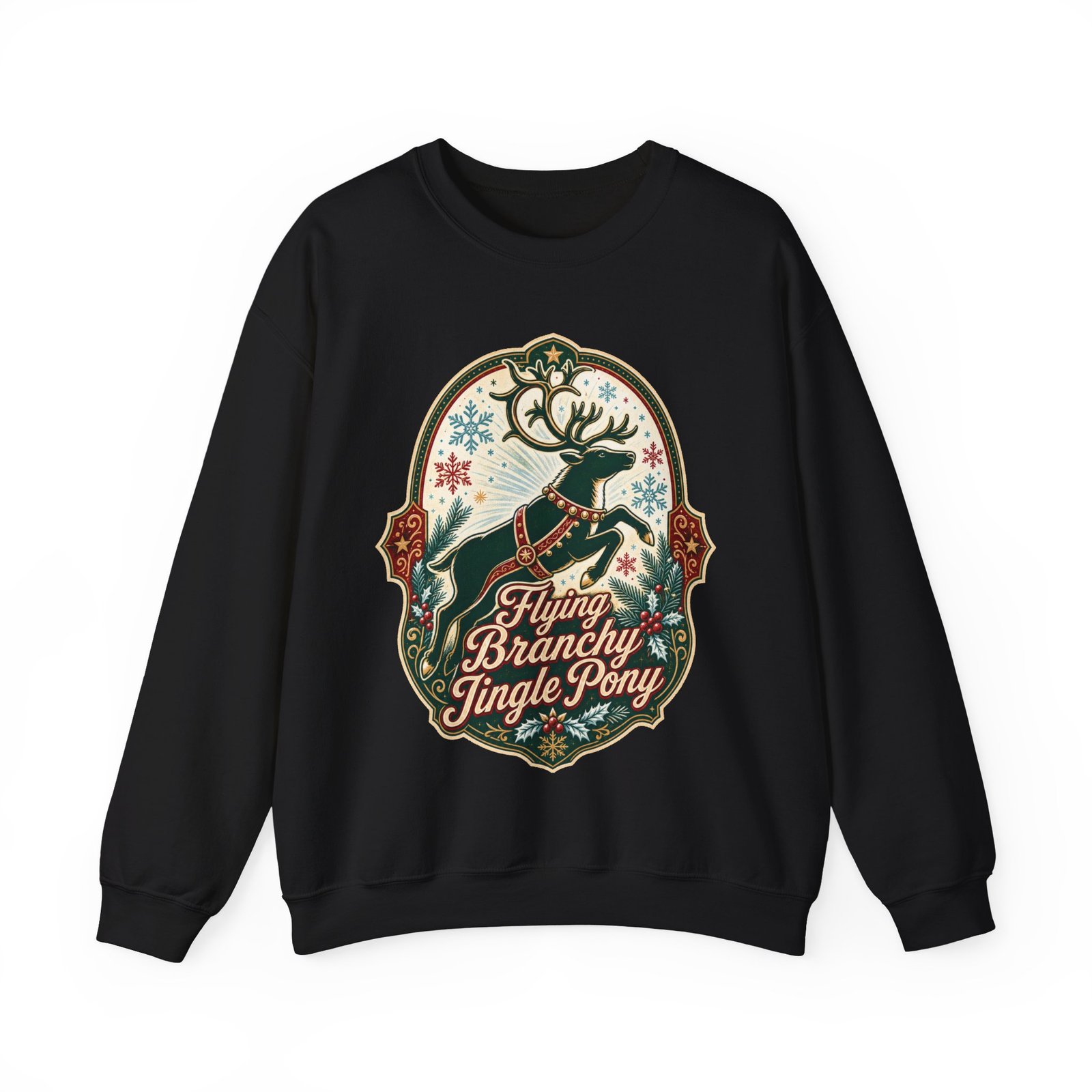 Flying Branchy Jingle Pony - Unisex Sweatshirt – Absurdly Festive - Image 16