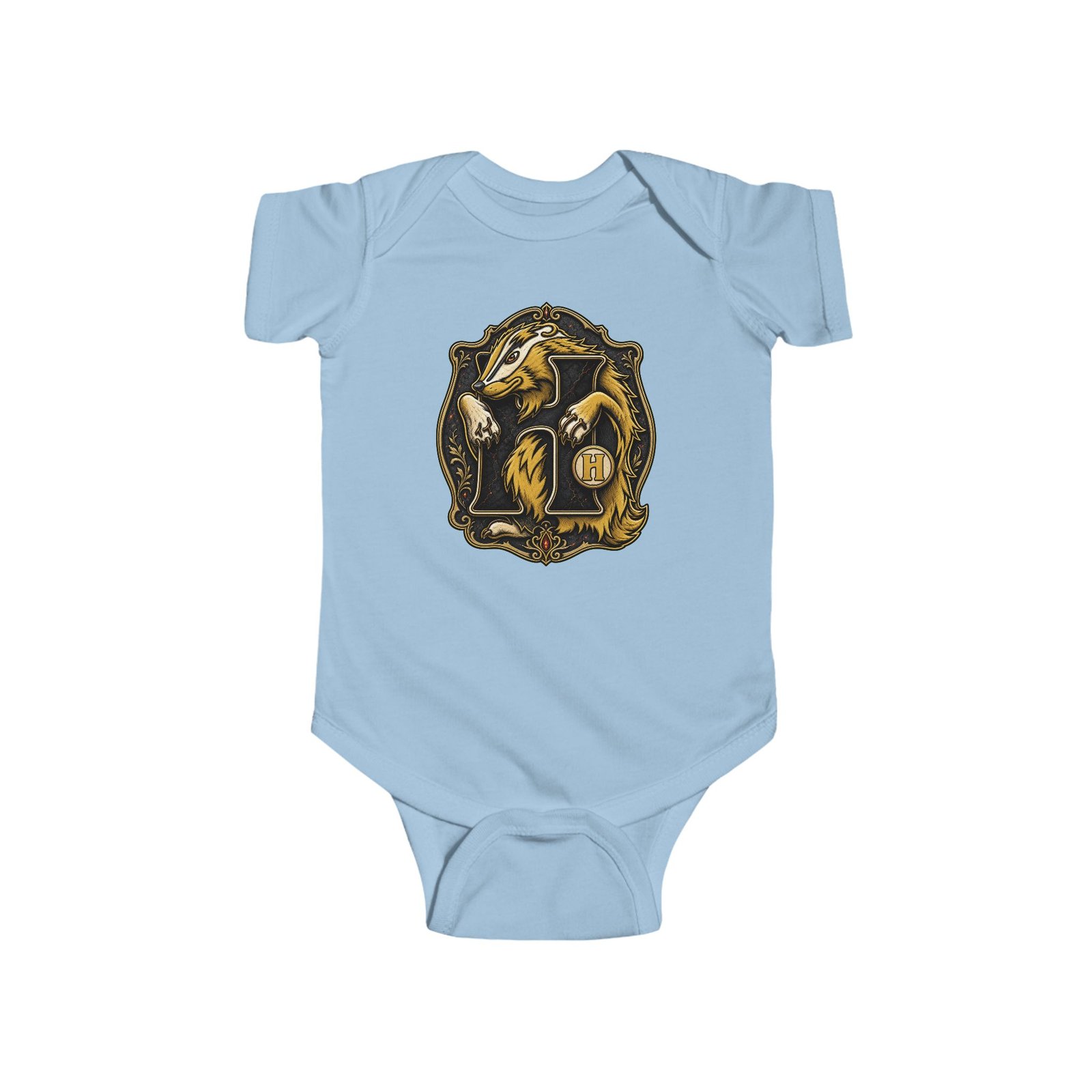 House of Badger – Baby Bodysuit – Little Wizard, Big House Pride - Image 6