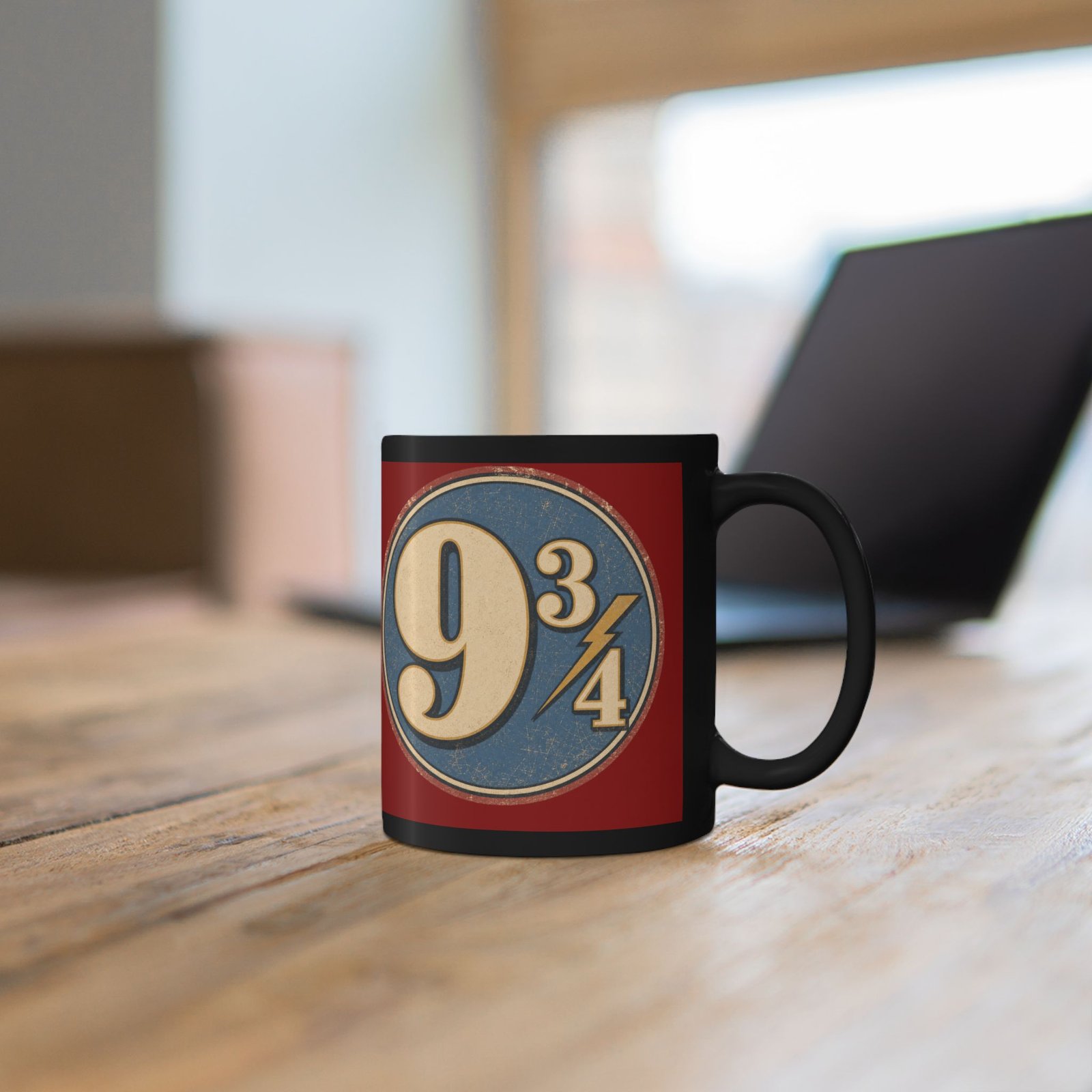 Platform 9¾ – Black 11oz or 15oz Mug – Coffee Before the Hogwarts Express - Image 4