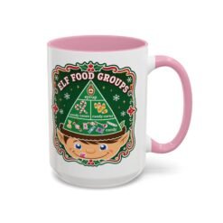 Elf Food Groups – Color Accent Mug – Sweet Sips, North Pole Style - Image 41