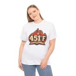 451° F - Unisex T-Shirt – Fahrenheit 451, Ray Bradbury - Dystopian Book - Image 3