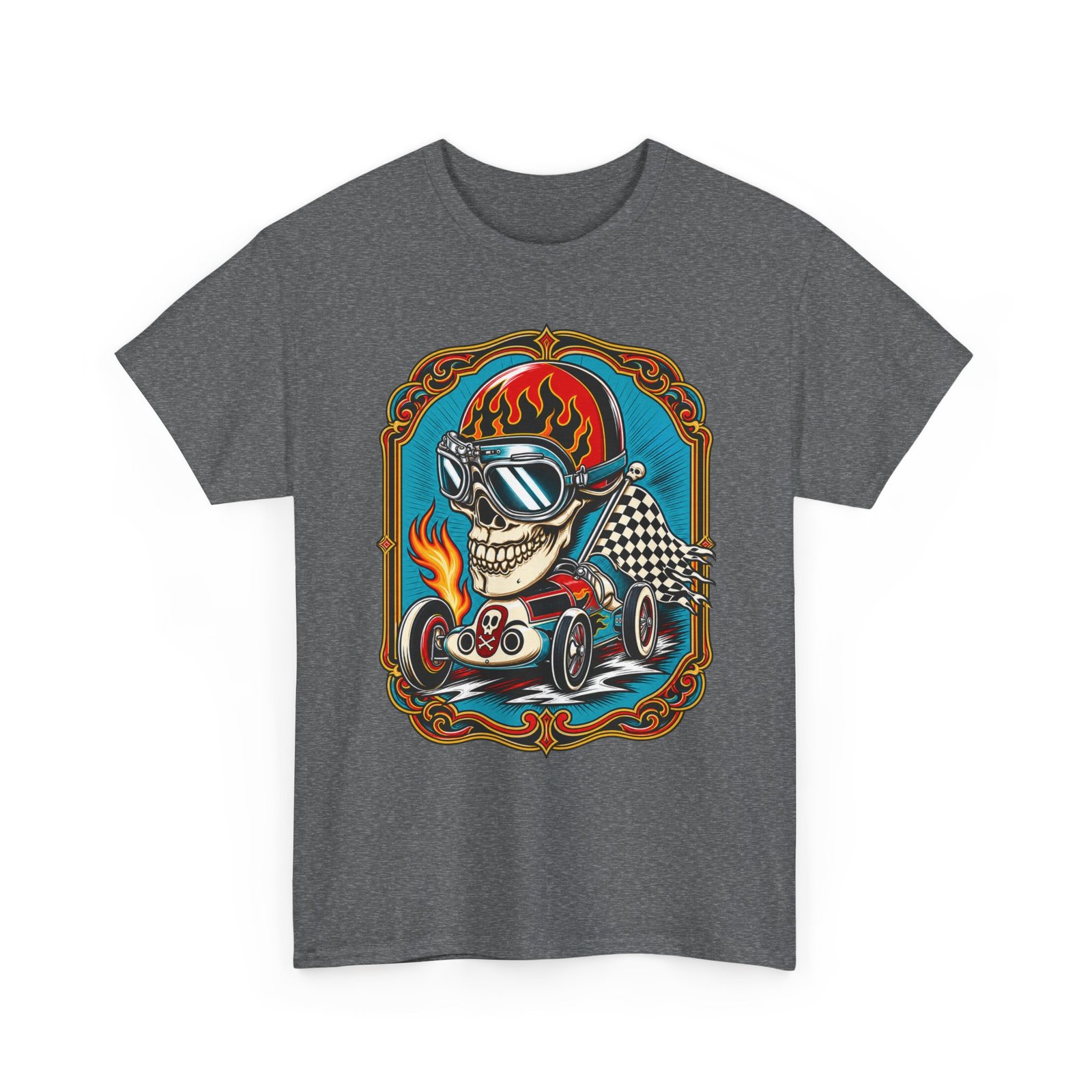 Death Race Skull – Unisex T-Shirt – Full Throttle to the Finish - Image 14