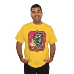 Cat Vegas – Unisex T-Shirt – The King Has Nine Lives - Image 10