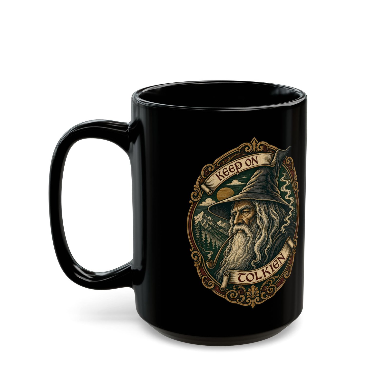 Keep On Tolkien - Black Mug – Wizard Wisdom - Image 6