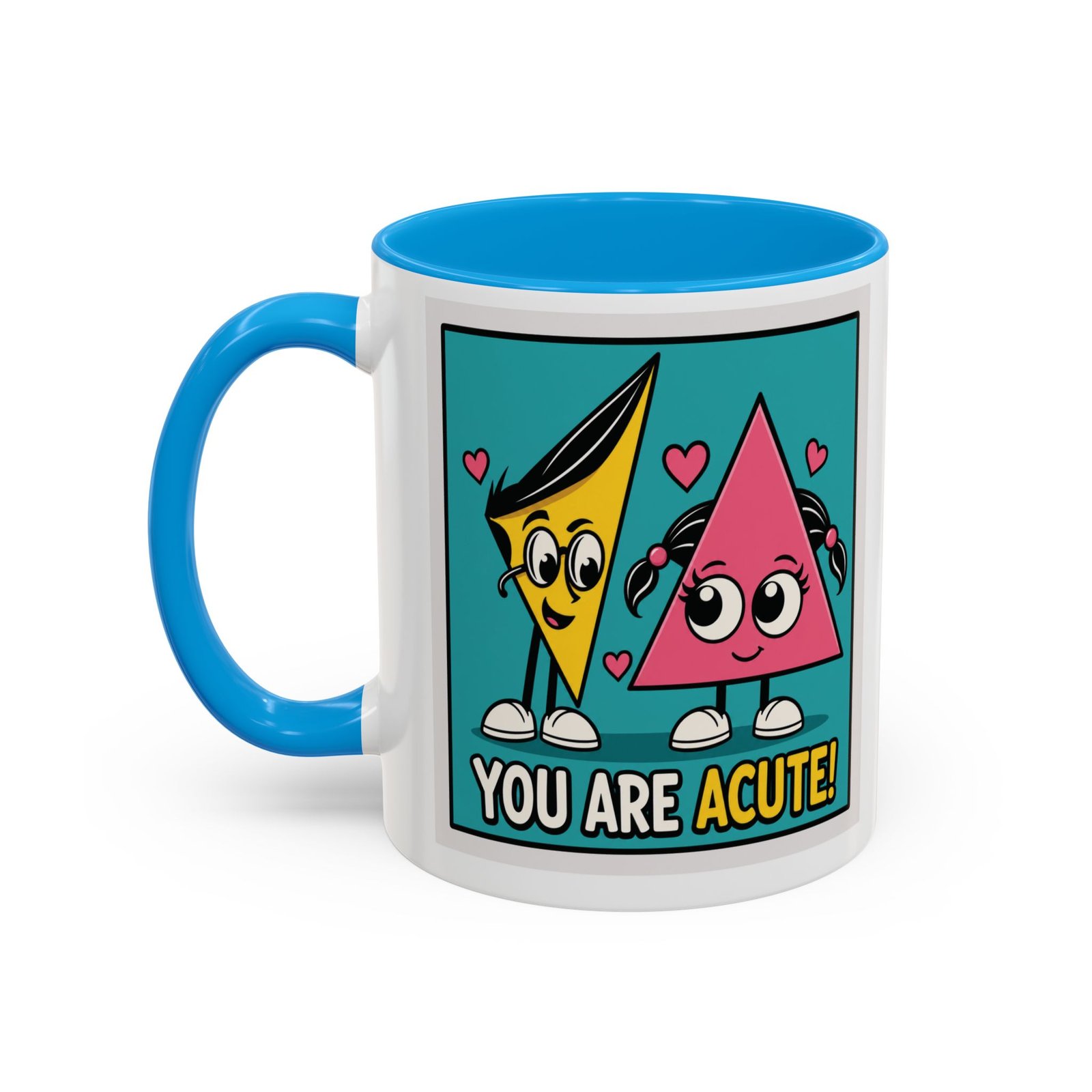 You Are Acute - Color Accent Mug – Funny Geometry, Math Pun - Teacher - Image 10