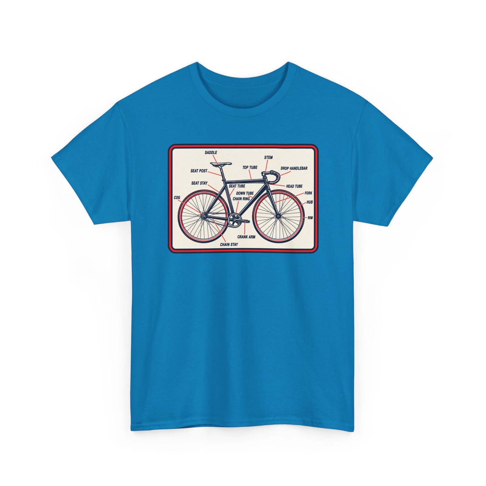 Know Your Bike – Unisex T-Shirt – Two-Wheeled Anatomy Lesson - Image 18