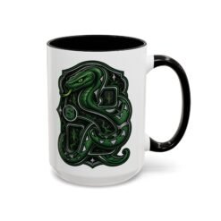 House of Snake – Accent Color Mug – Wizarding School Ambition in Every Sip - Image 5