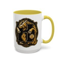 House of Badger – Accent Color Mug – Wizarding School Magic in Every Sip - Image 11