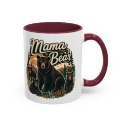 Mama Bear - Color Accent Mug – Fierce Sips, Cozy Vibes - Image 13