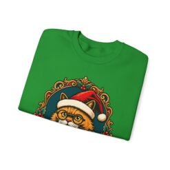 Santa Claws – Unisex Sweatshirt – Meowy and Bright - Image 3