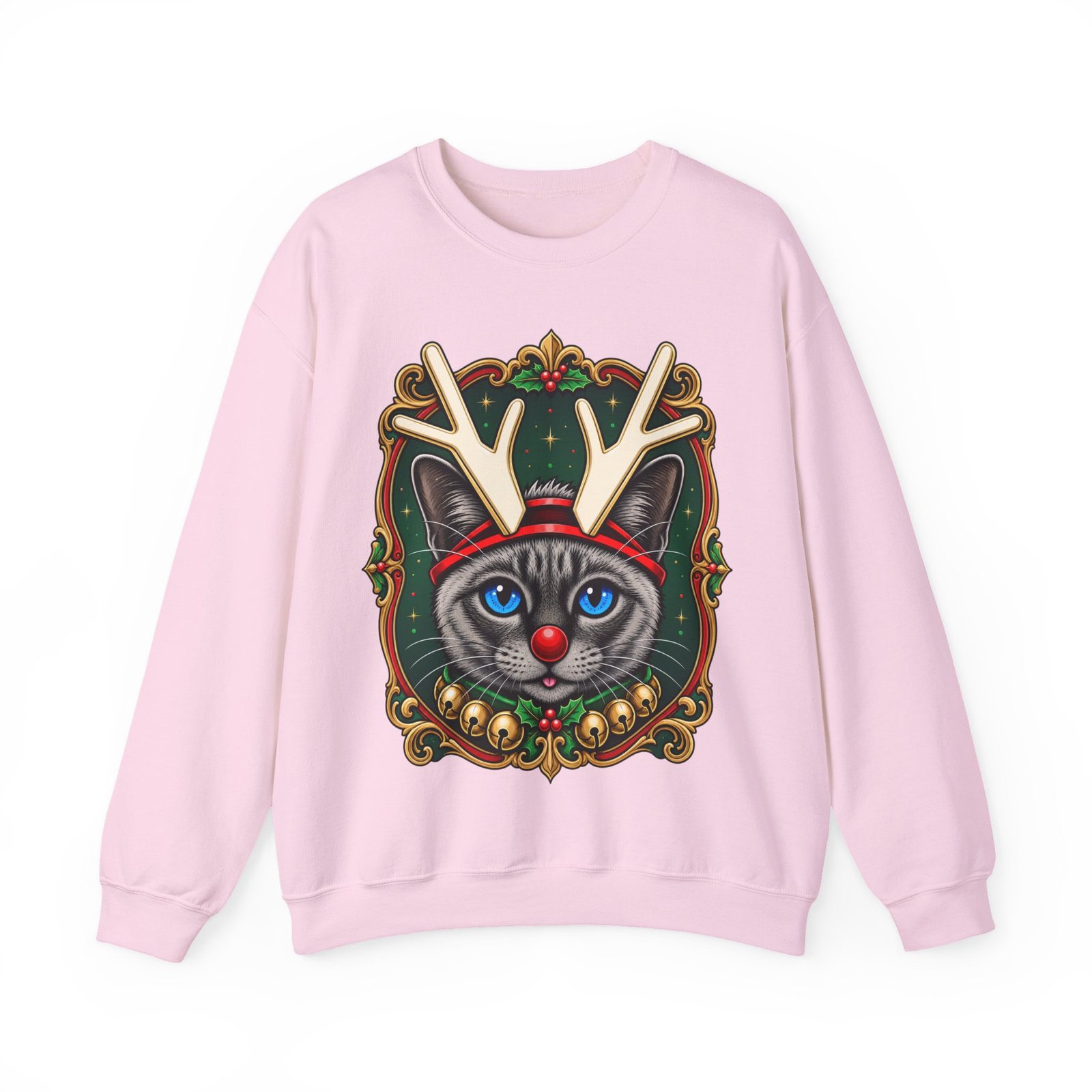 Rudolph Catmas Unisex Sweatshirt – Feline Festive, Reindeer Ready - Image 14