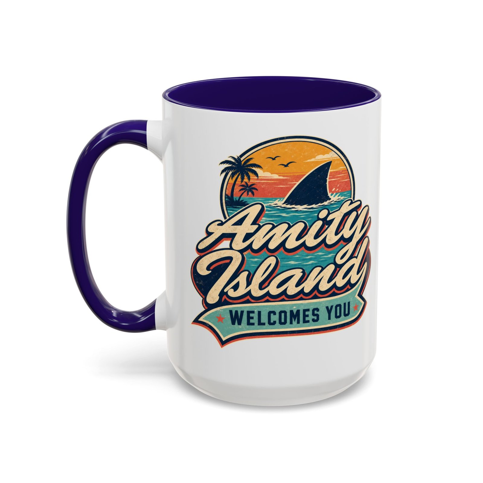 Amity Island Welcomes You – Color Accent Mug – Coffee With a Bite - Image 16