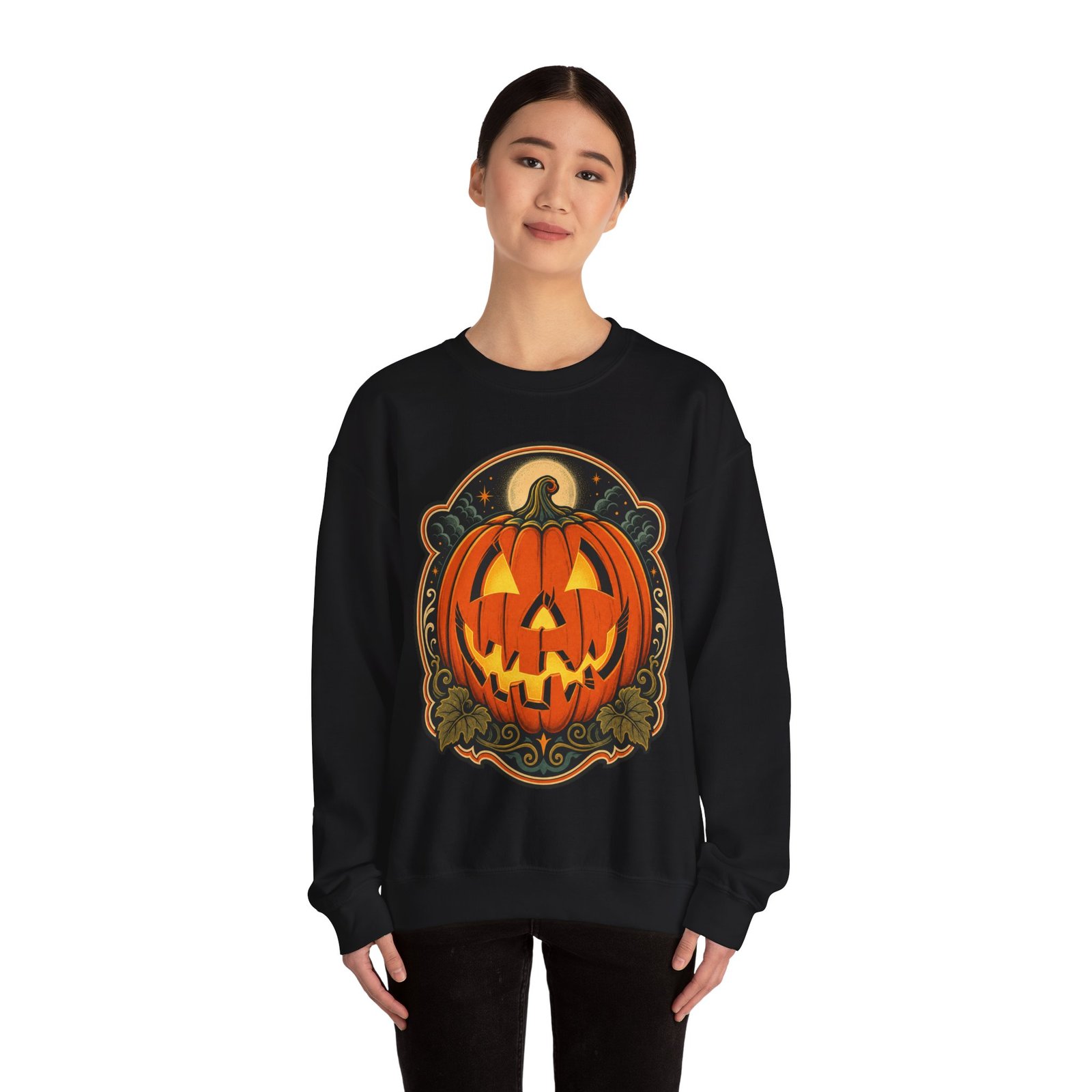 Jack O’ Lantern – Unisex Sweatshirt – Light Up the Night - Image 5