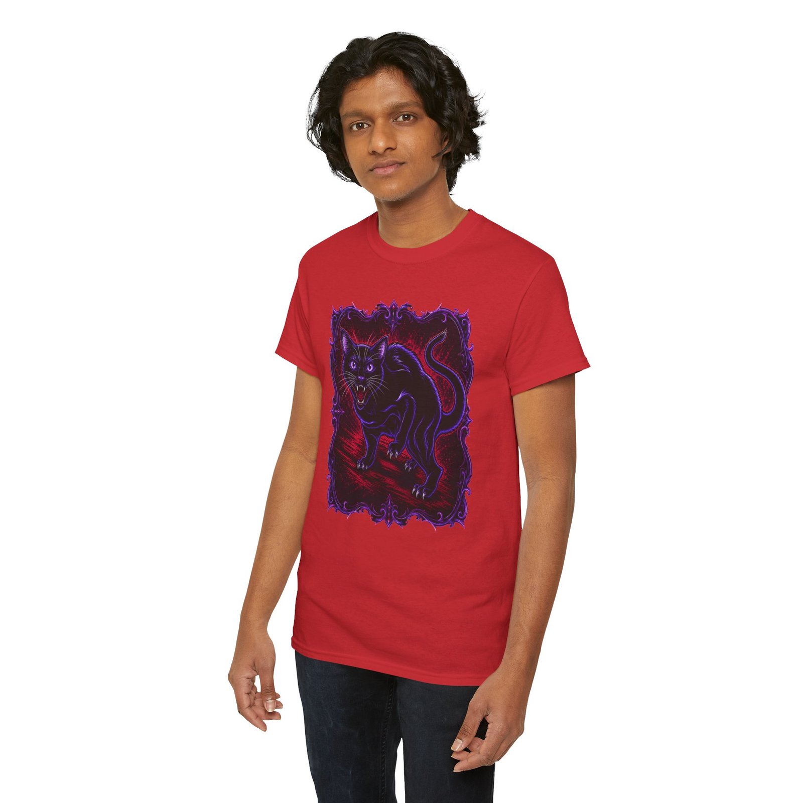 Hissing Black Cat – Unisex T-Shirt – Fierce, Feline and Full of Attitude - Image 12