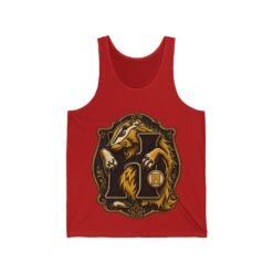 House of Badger – Unisex Jersey Tank Top – Wizarding School Pride - Image 15