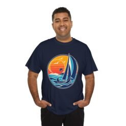 Retro Sail and Sun - Unisex T-Shirt – Vintage Sailboat, Nautical - Coastal - Image 6