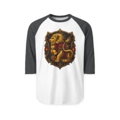 House of Lion – Unisex Raglan T-Shirt – Wizarding School Courage Meets Game-Day Style - Image 7