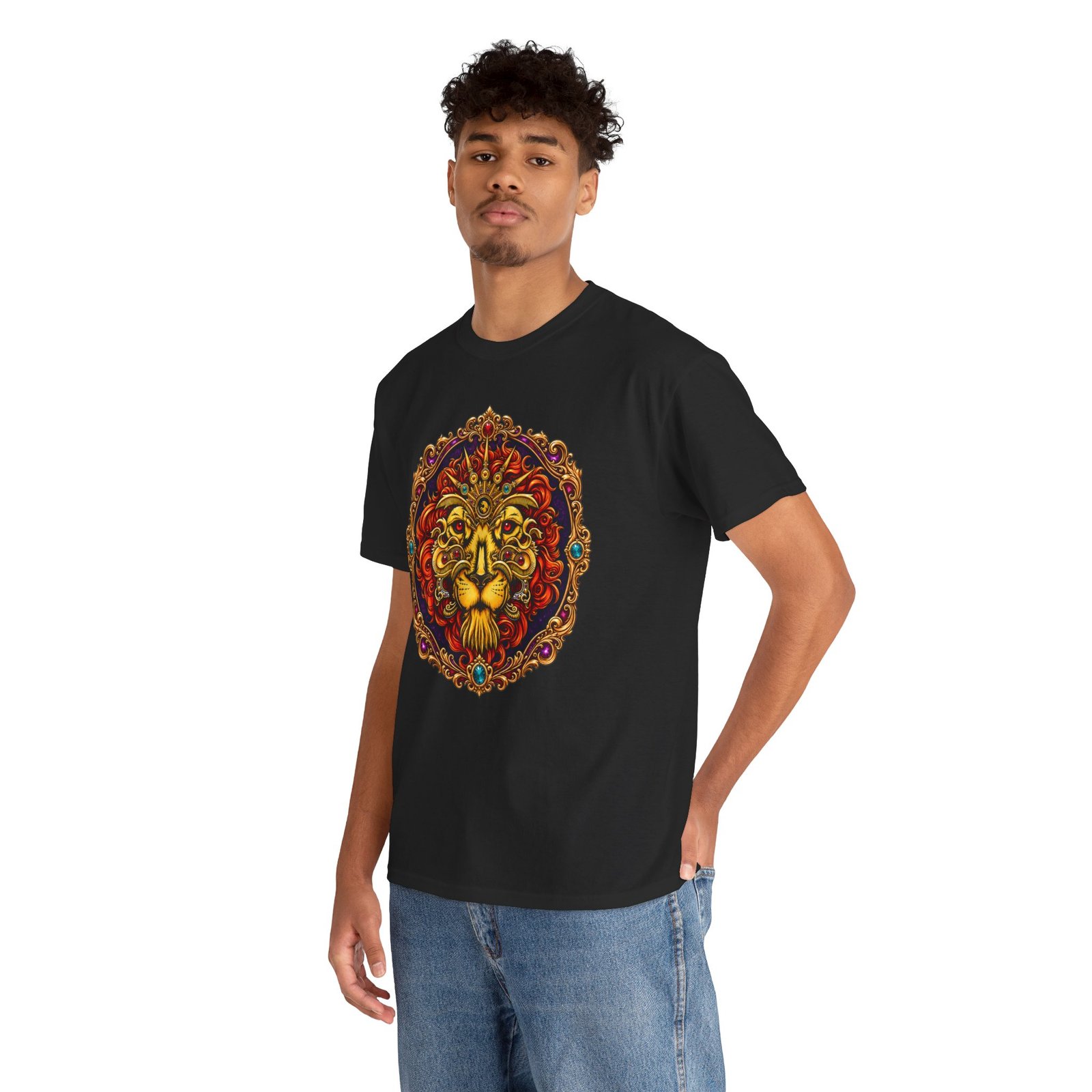 Lion Mask - Unisex T-Shirt – Wear the Spirit of the King - Image 9