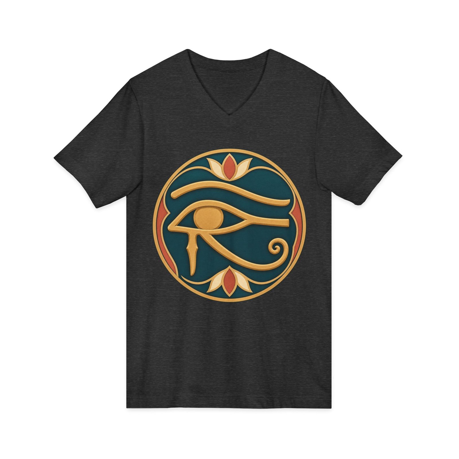 Eye of Horus - Unisex V-Neck T-Shirt – Ancient Symbol, Modern Edge - Image 9