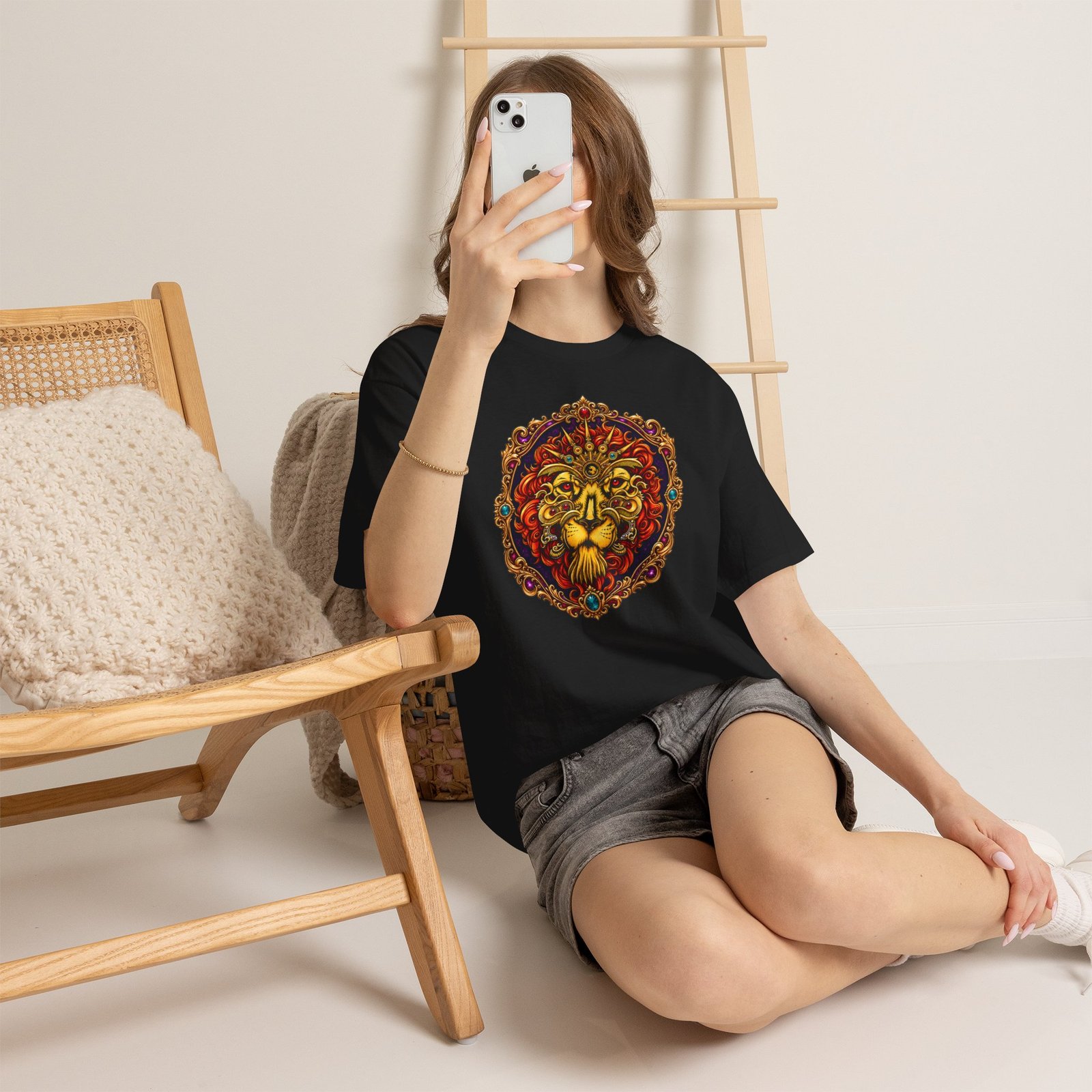 Lion Mask - Unisex T-Shirt – Wear the Spirit of the King - Image 4