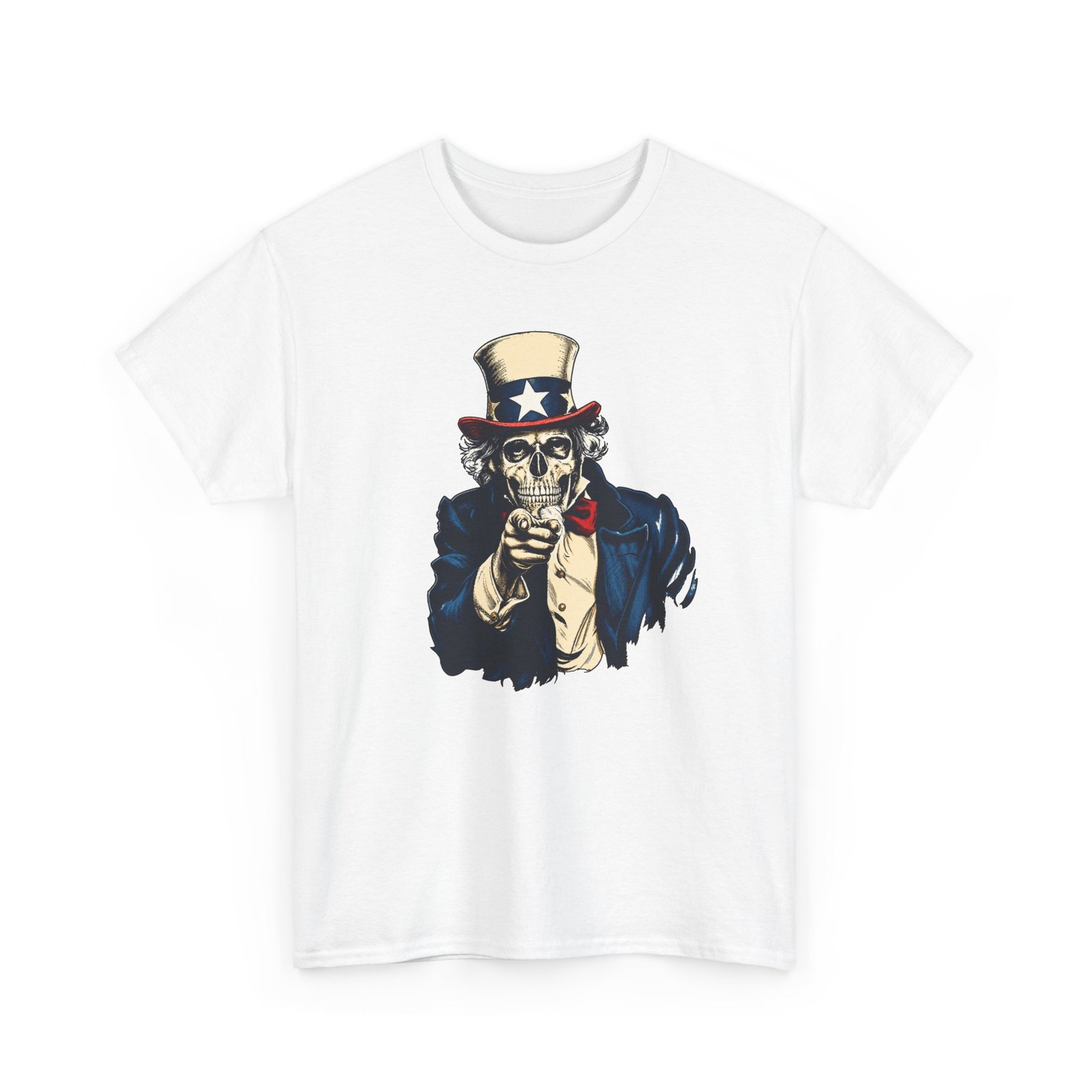 Zombie Uncle Sam - Unisex T-Shirt – He Wants Your Brains, Horror and Americana - Image 11