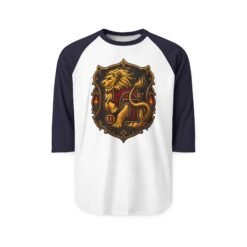 House of Lion – Unisex Raglan T-Shirt – Wizarding School Courage Meets Game-Day Style - Image 9