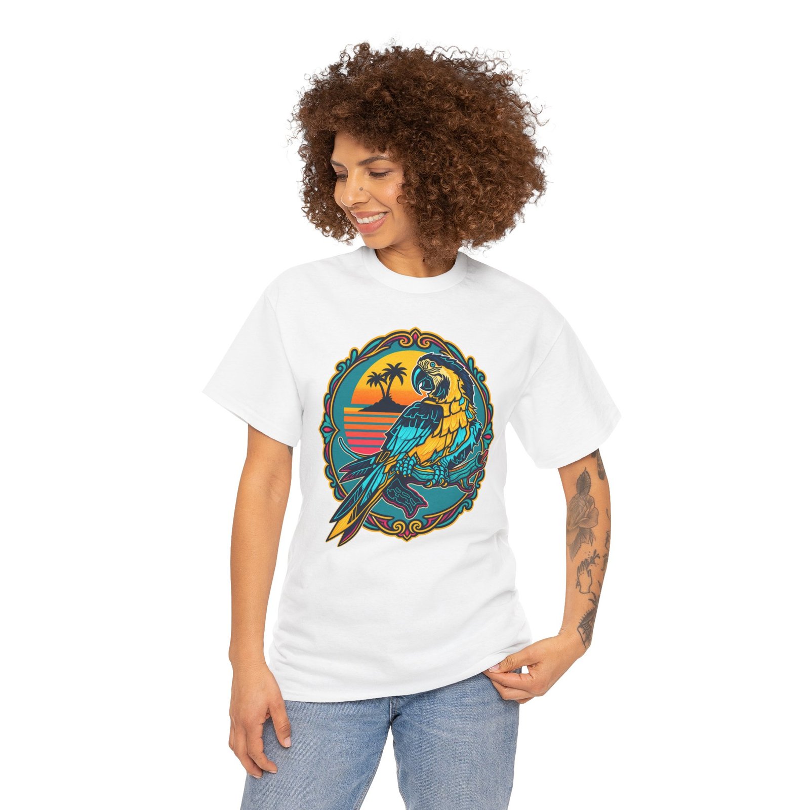 Retro Macaw - Unisex T-Shirt – Paradise Has Feathers - Image 5