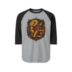 House of Lion – Unisex Raglan T-Shirt – Wizarding School Courage Meets Game-Day Style - Image 11