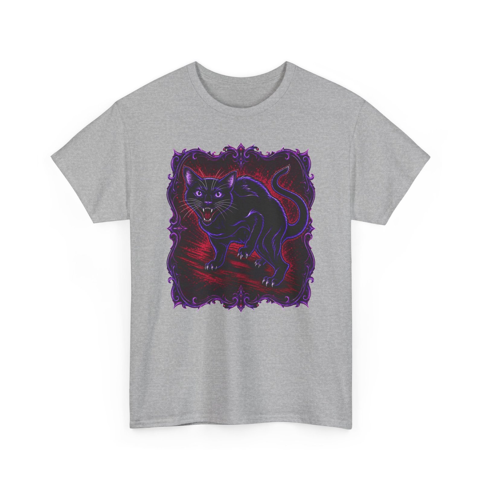 Hissing Black Cat – Unisex T-Shirt – Fierce, Feline and Full of Attitude - Image 26