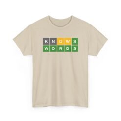 KNOWS WORDS - Unisex T-Shirt – Funny Word Puzzle, Vocabulary and Word Nerd - Image 17